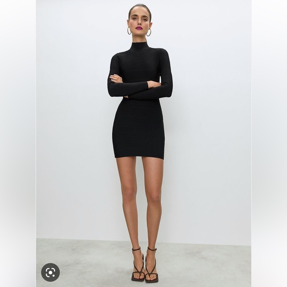Aritzia Dresses & Skirts - NEW • Aritzia Babaton • Erickson Bandage Mini Dress Long Sleeves Black XS